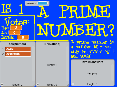 Is 1 a prime number?(Voting Station)