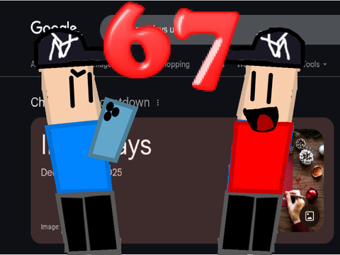 "How many days until Christmas?"||#Animations#All#SixSeven#Christmas