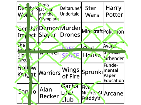 HARRY I GOT THE DOUBLE BINGO!!!(Matilda Reference)