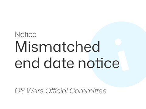 [NOTICE] Mismatched end dates on info project