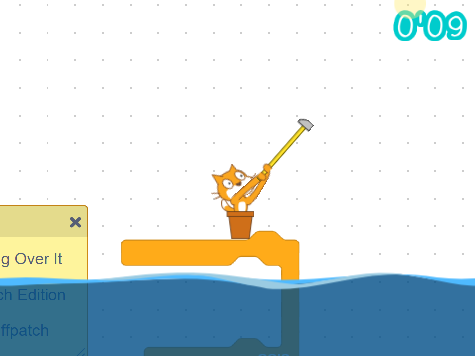 Getting Over It v1.4 but the water is rising AAHH blublublub