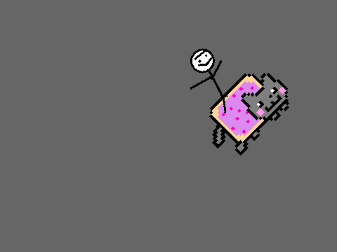 add yourself riding nyan cat!