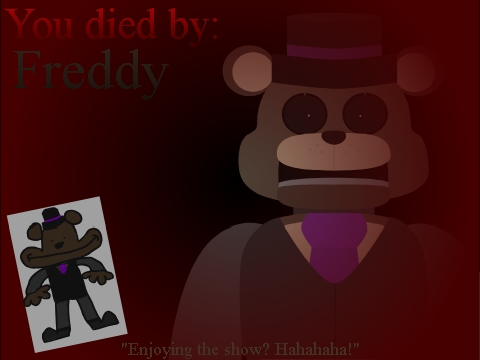 Freddy Game over Screen