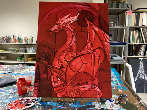 Painting I’m doing on art class!