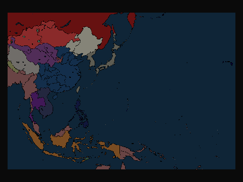 1937 Map of Asia