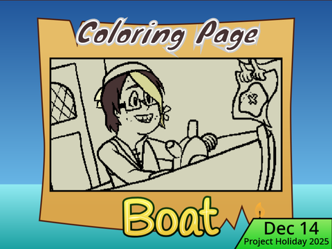 Boat - Coloring Page