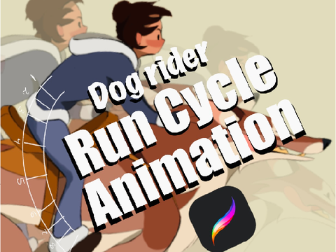 Dog Rider | Run Cycle in Procreate