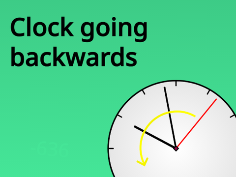 Clock going backwards