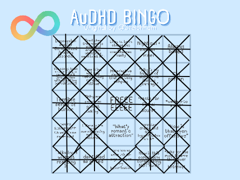 AuDHD Bingo ;-;
