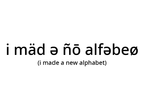 New alphabet / Ñō alfəbeø