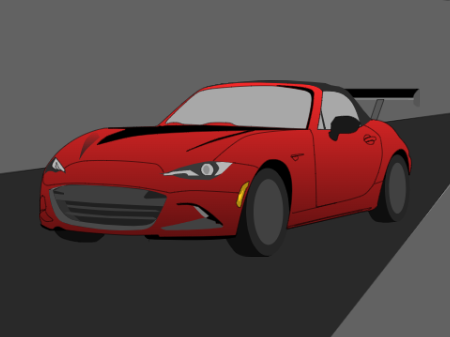 Mazda Mx-5 with spoiler