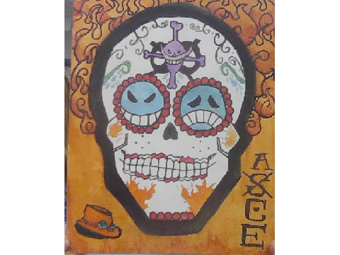 ACE SUGAR SKULL PAINTING