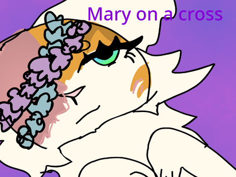 Mary on a cross