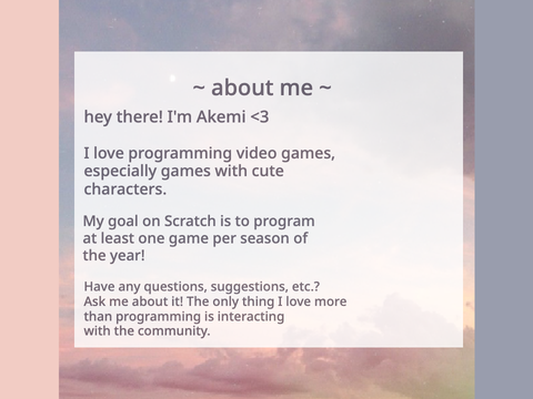 ~ About Me ~