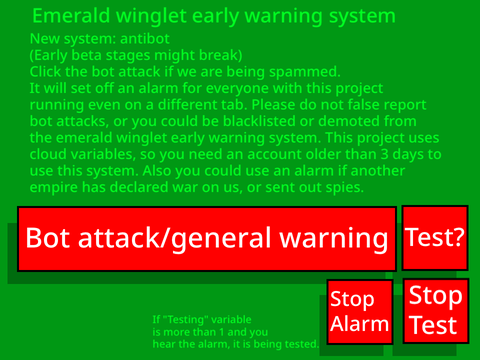Emerald winglet early warning system.