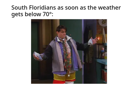 67° is way too cold