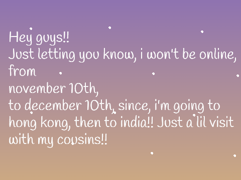 Holiday!! { I'm Back Now!! }
