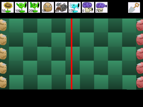 shoot peas at the enemy: night