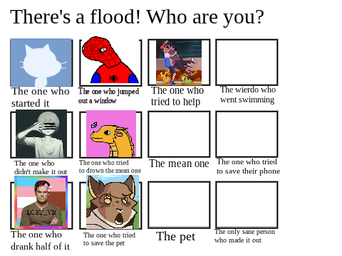 There's a flood! Who are you?