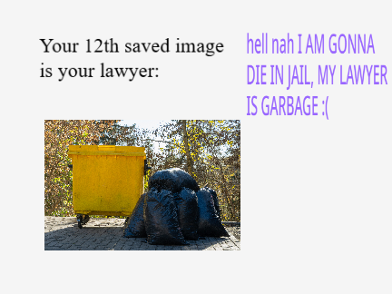 Your 12th Saved Image is Your Lawyer remix