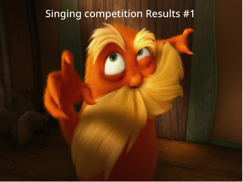 Singing competition results #1