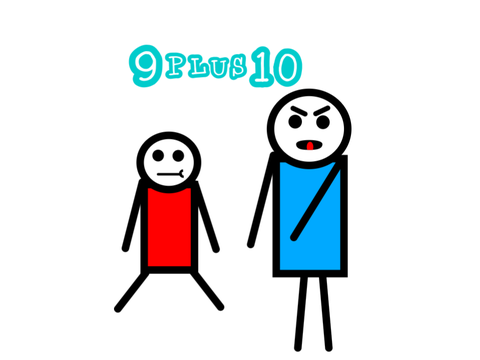 What’s 9 plus 10?