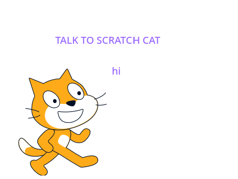 talk to scratch cat
