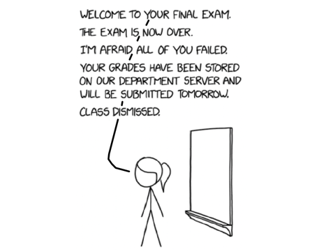 an animated comic("final exams")