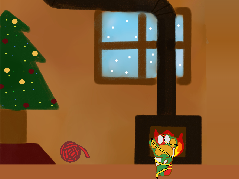 Christmas cat bounsing ball!!!