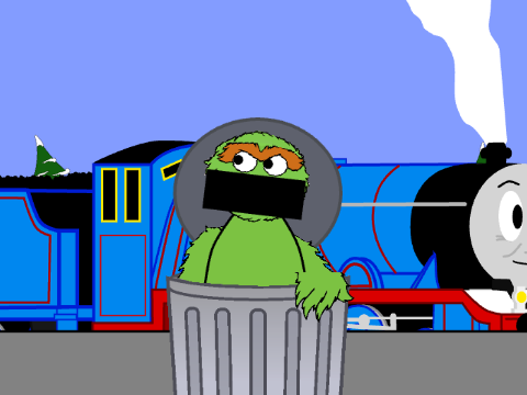 Oscar Cusses Out Big Bird