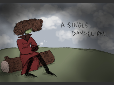 a single dandelion ... gift for @almostshrimp