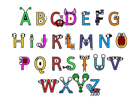 Alphacritters Characters Designs | (Uppercase) (26/26) (Fixed^4)