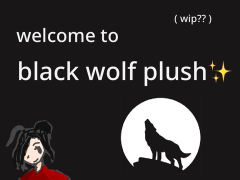Black Wolf Plush