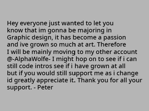 Announcement