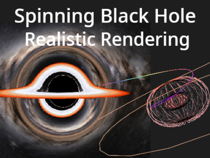 Render/Trajectories Spinning Black Hole v2 