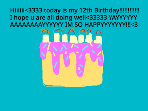 MY BIRTHDAY >:)