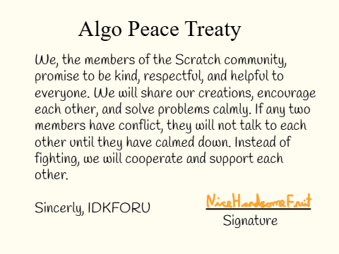 Algo Peace Treaty Signature
