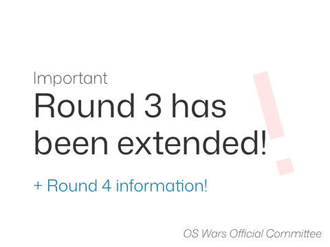 [IMPORTANT] Round 3 has been extended! & Round 4 information