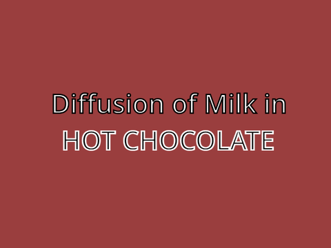 Diffusion of Milk in HOT CHOCOLATE