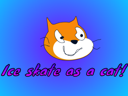 Ice skating cat!