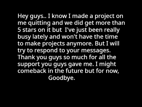 Goodbye... I'm Sorry (not clickbait)