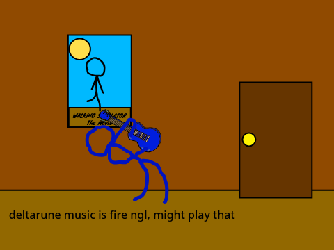 > Blue: Play an EVEN AWESOMER SONG on your AWESOME GUITAR