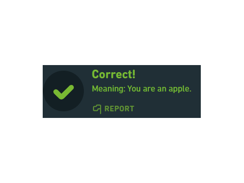 you're an apple now