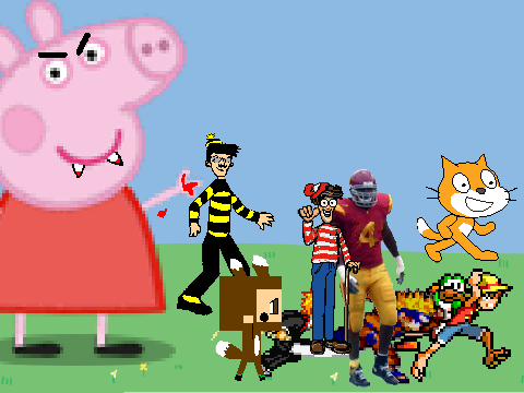 Add yourself running from Peppa Pig with Where's Waldo and Friends! remix remix remix