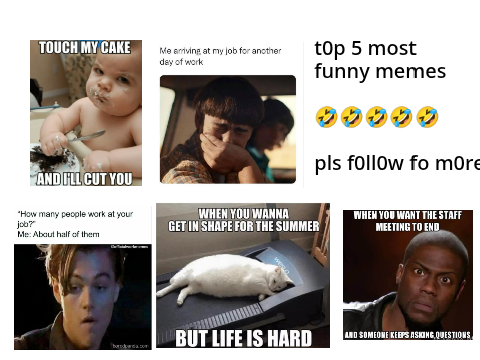 t0p 5 funny memes!