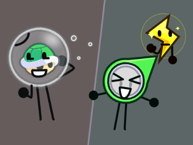 shell bubble, cursor & lightning bolt