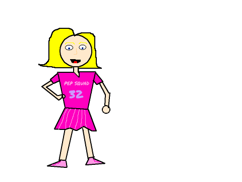 Cheerleader sprite with different mouths! 