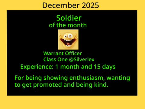 Ultimate Army December 2025 soldier of the month