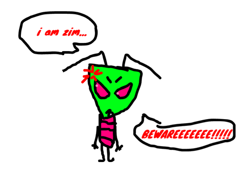 i drew invader zim hehe