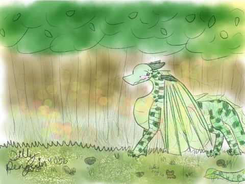 lazy procreate sketch of willow